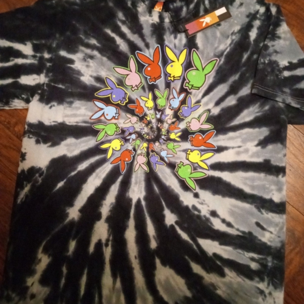 Brand new tie dye Playboy Bunny t-shirt size medium